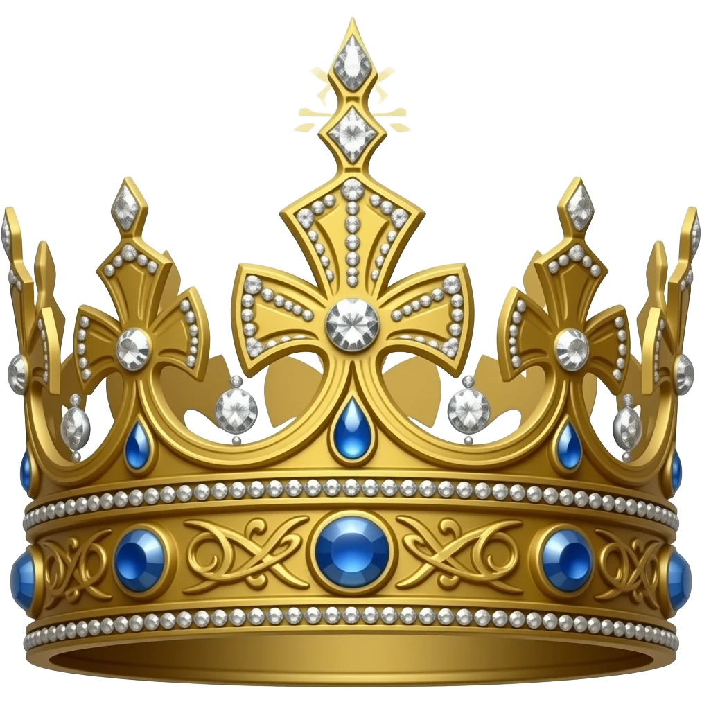 Corona laureada imperial de oro y diamantes del dios Emperador de Warhammer 40k emoji