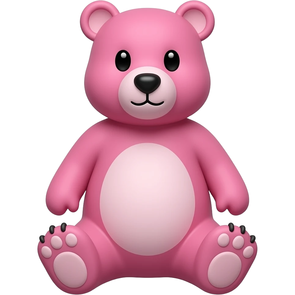 Urso rosa emoji