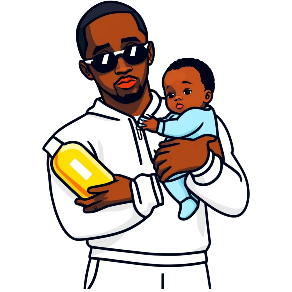 P. Diddy with baby oil in hand emoji