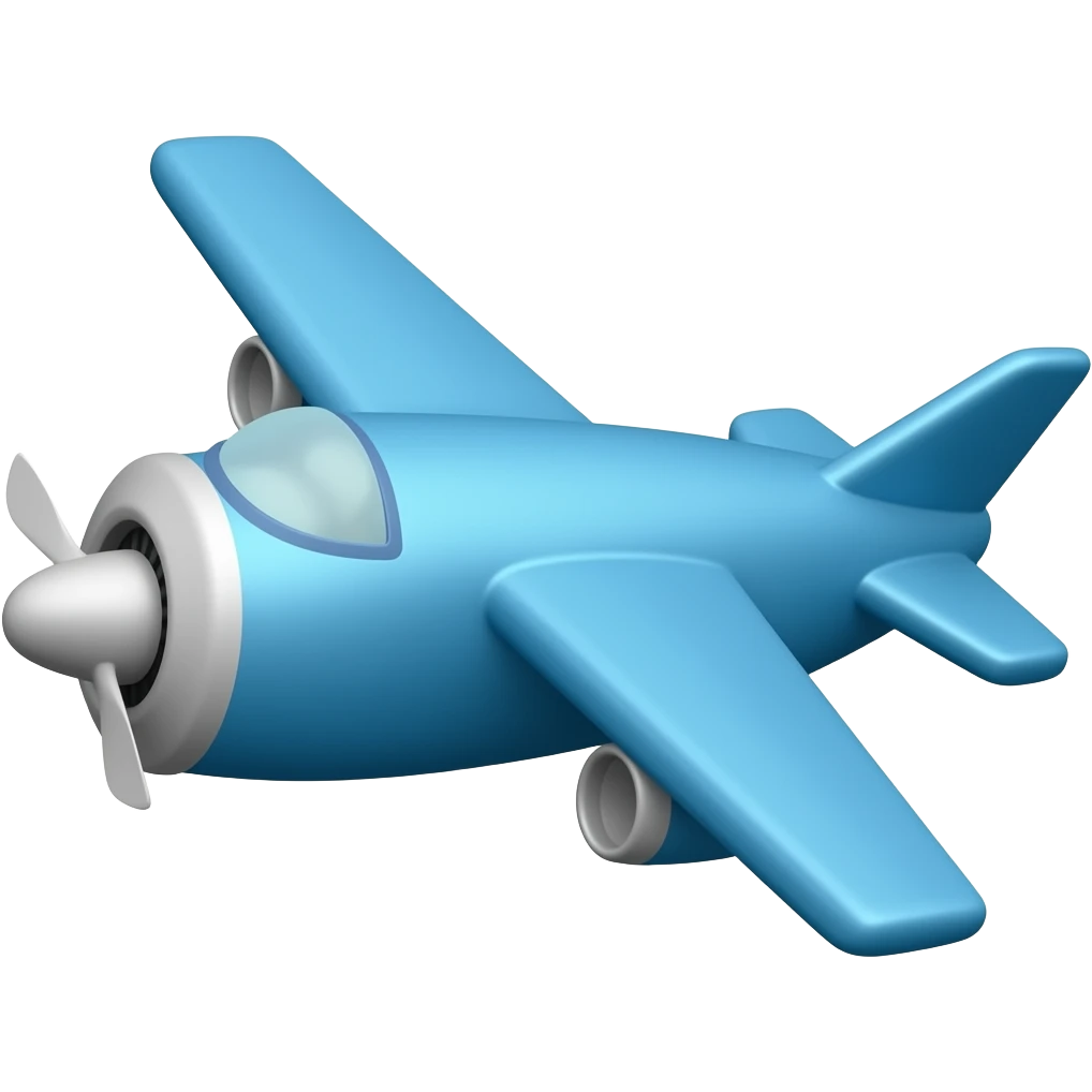 Blue emoji airplane emoji