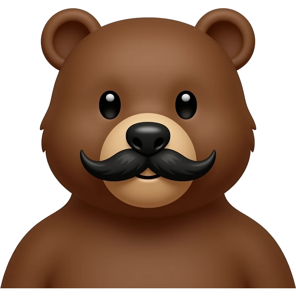 Gay Daddy Bear with Moustache and Twink emoji