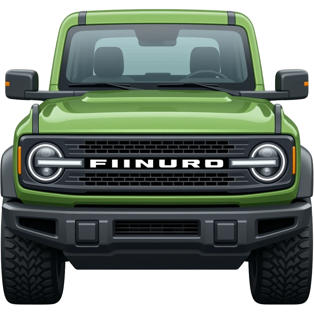 Green 4 Door Ford Bronco 2025 emoji