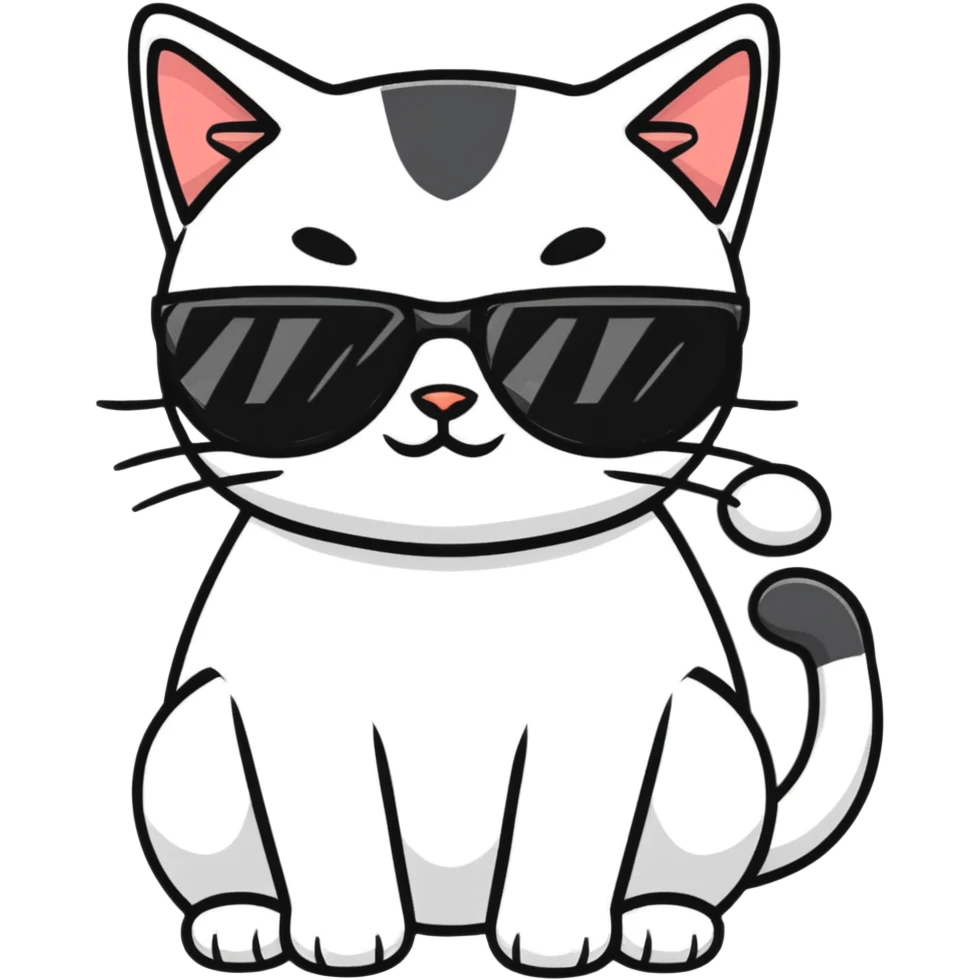 Cat with sunglasses emoji