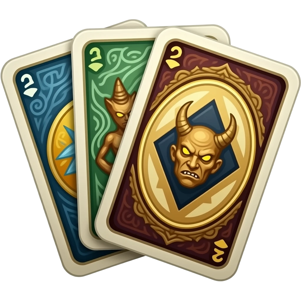 tarot cards evil looking emoji