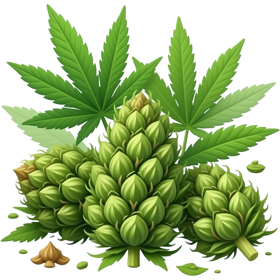 Weed plant with nugs emoji