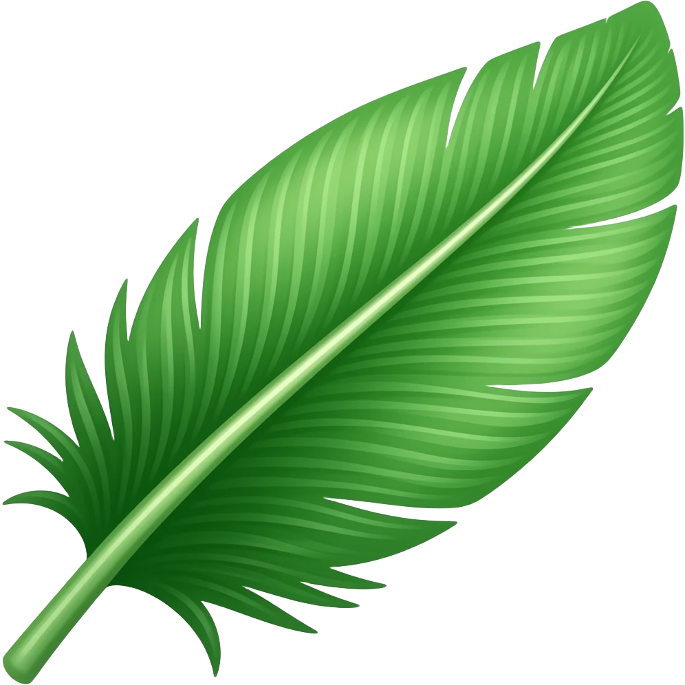 Green feather emoji