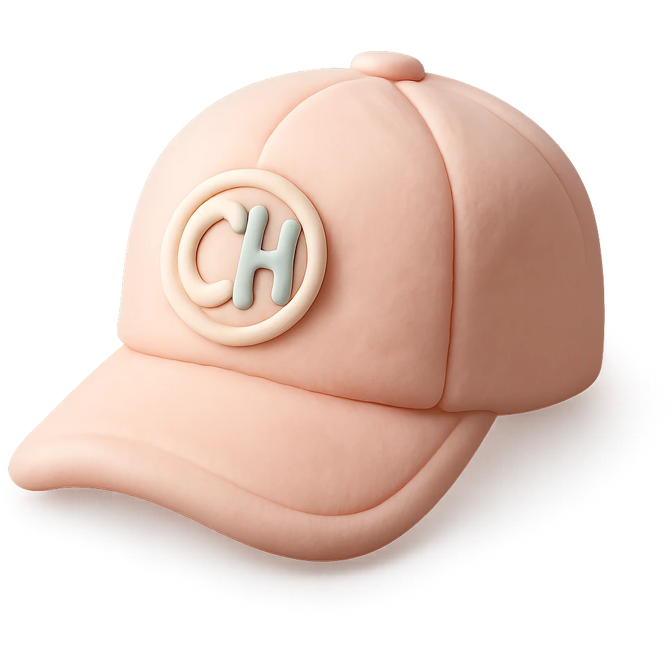 pastel pink cute women's summer cap with a stylish branded logo, no eyes or mouth emoji