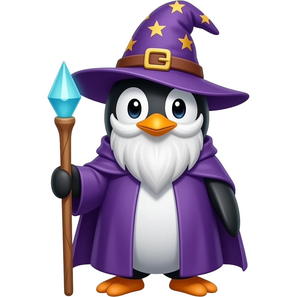 Penguin Wizard emoji