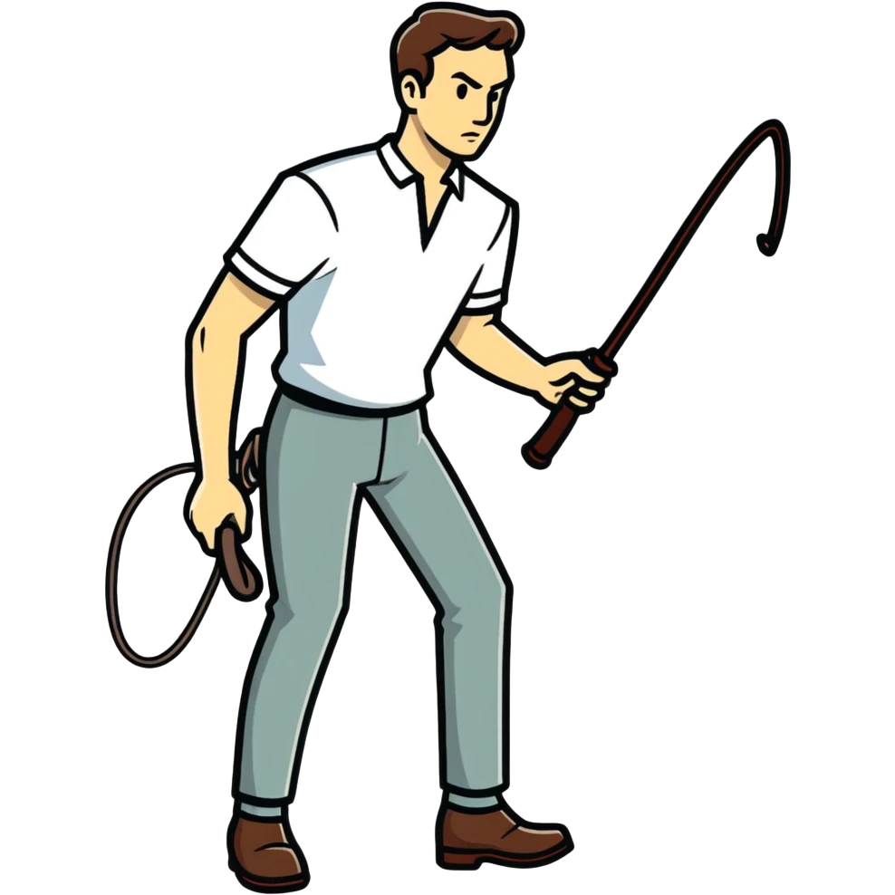 Hombre con látigo  emoji