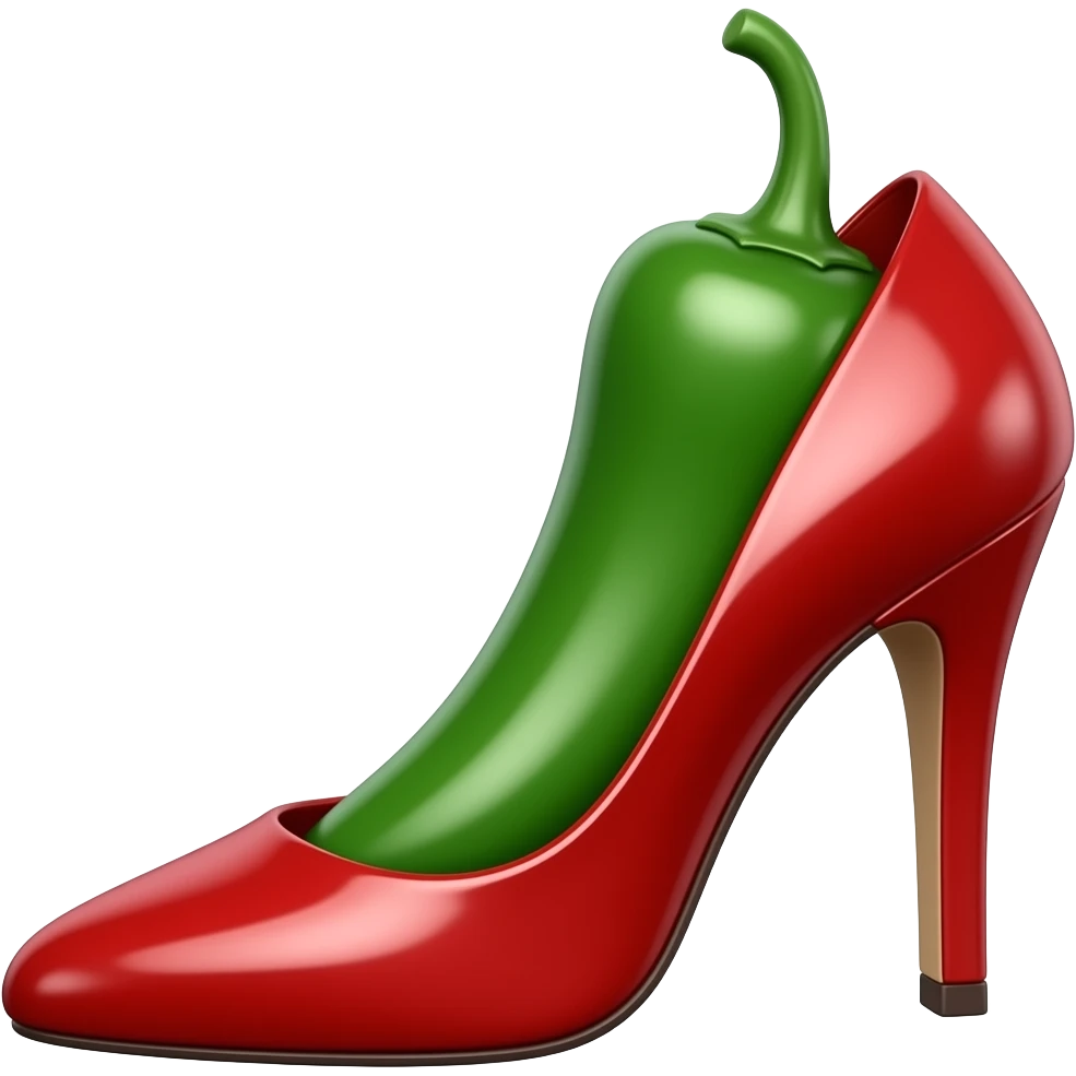 Jalapeño with stripper heels emoji