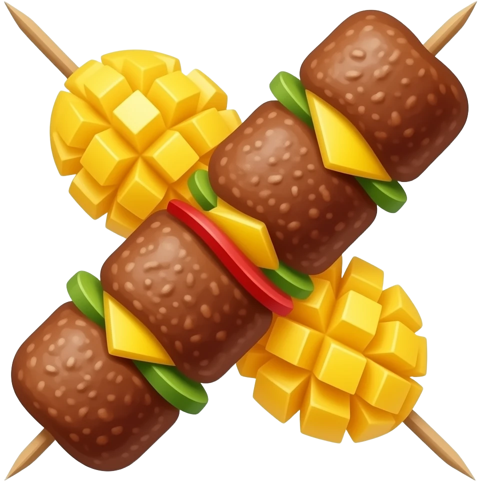 Duolingo can you mix a food шашлык and mango no I don't yucky emoji