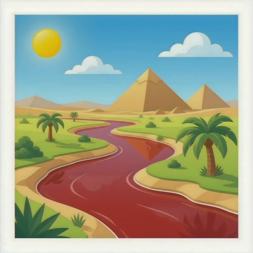 river in Egypt  turns red emoji