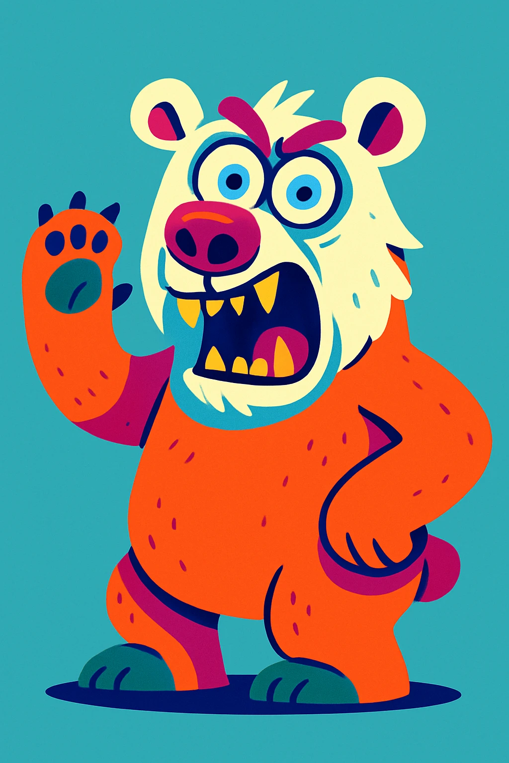 freaky polar bear emoji