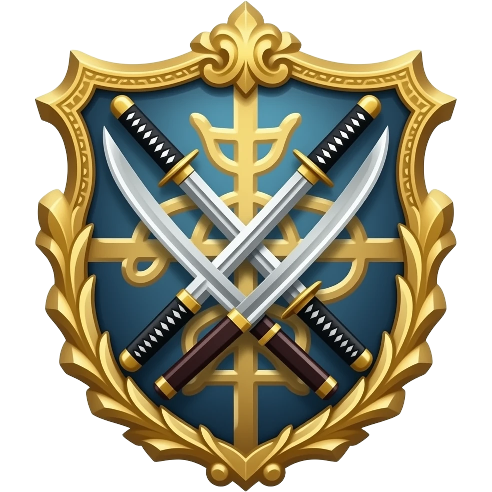 3 katanas blason emoji