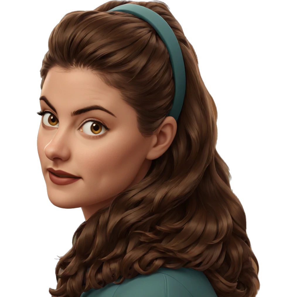 brown haired girl portrait emoji