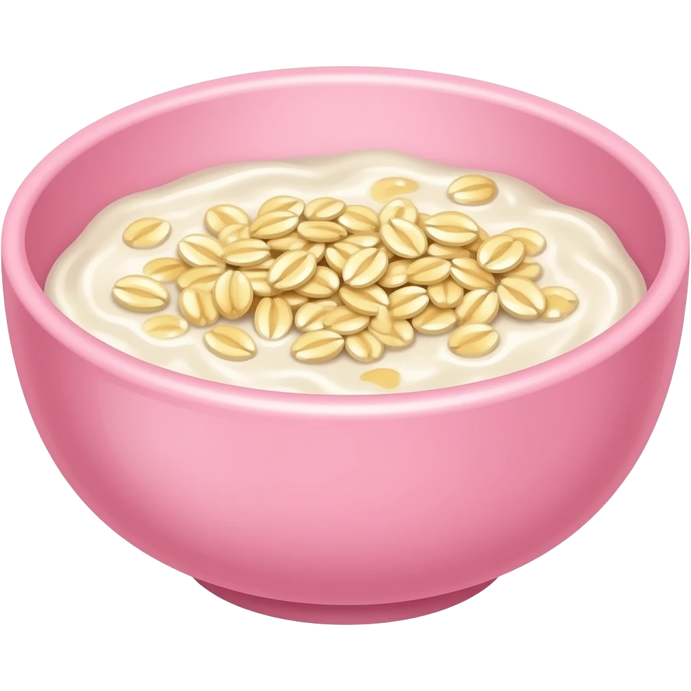 pink bowl of oatmeal emoji