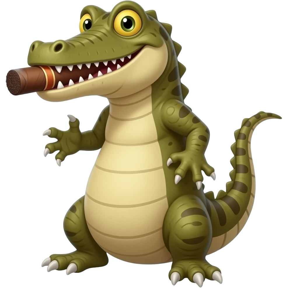Cigar Gator emoji