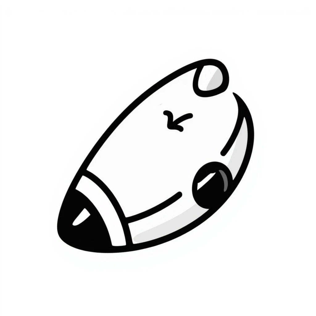 close-up of a football valve where the ball is pumped up, hand drawn black doodle style emoji