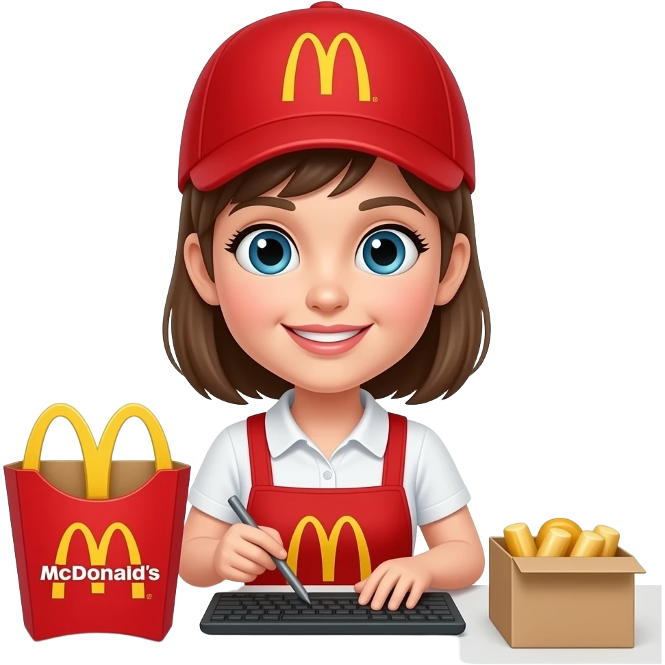 trabajo mcdonalds mujer emoji