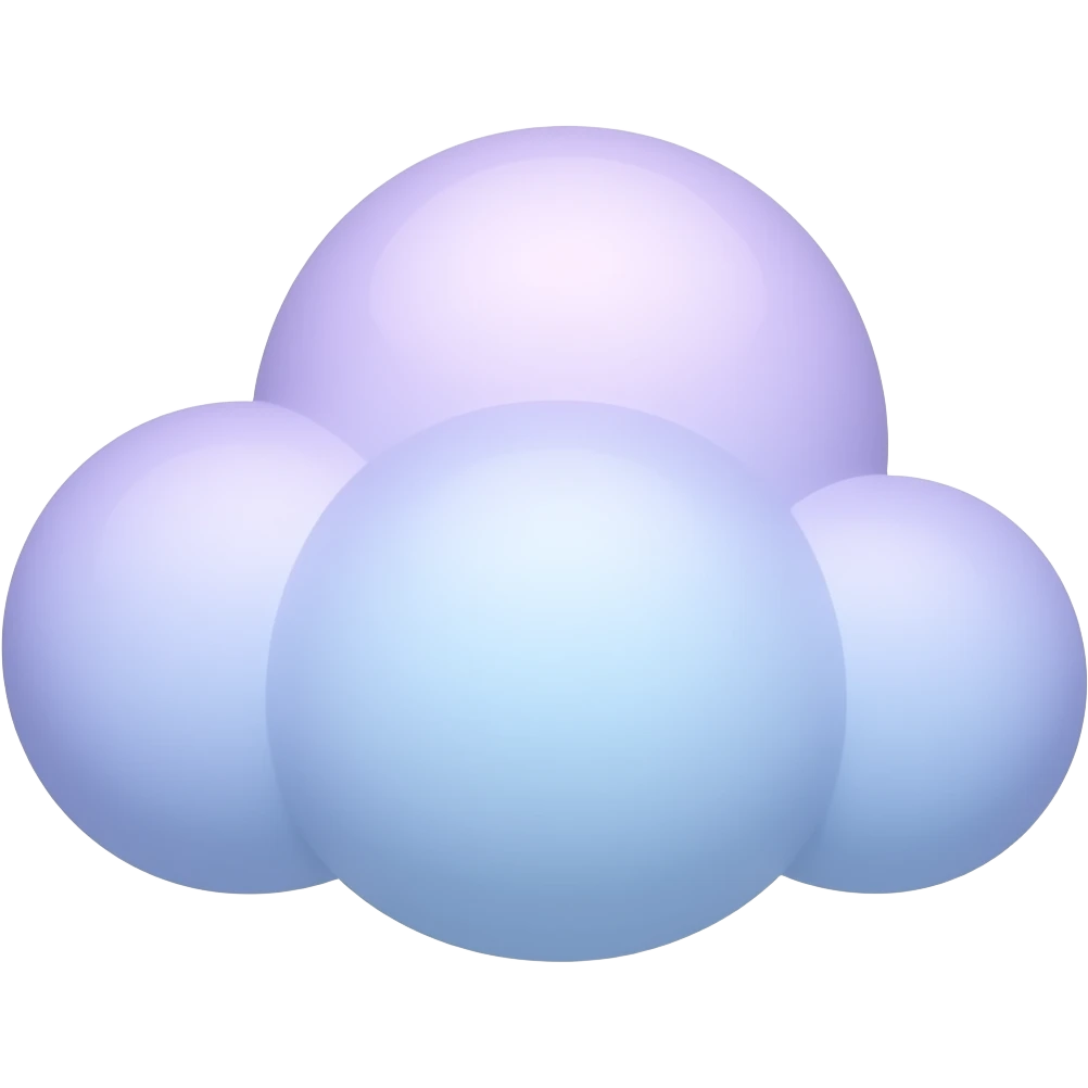 light light pastel purple and light light pastel blue cloud emoji