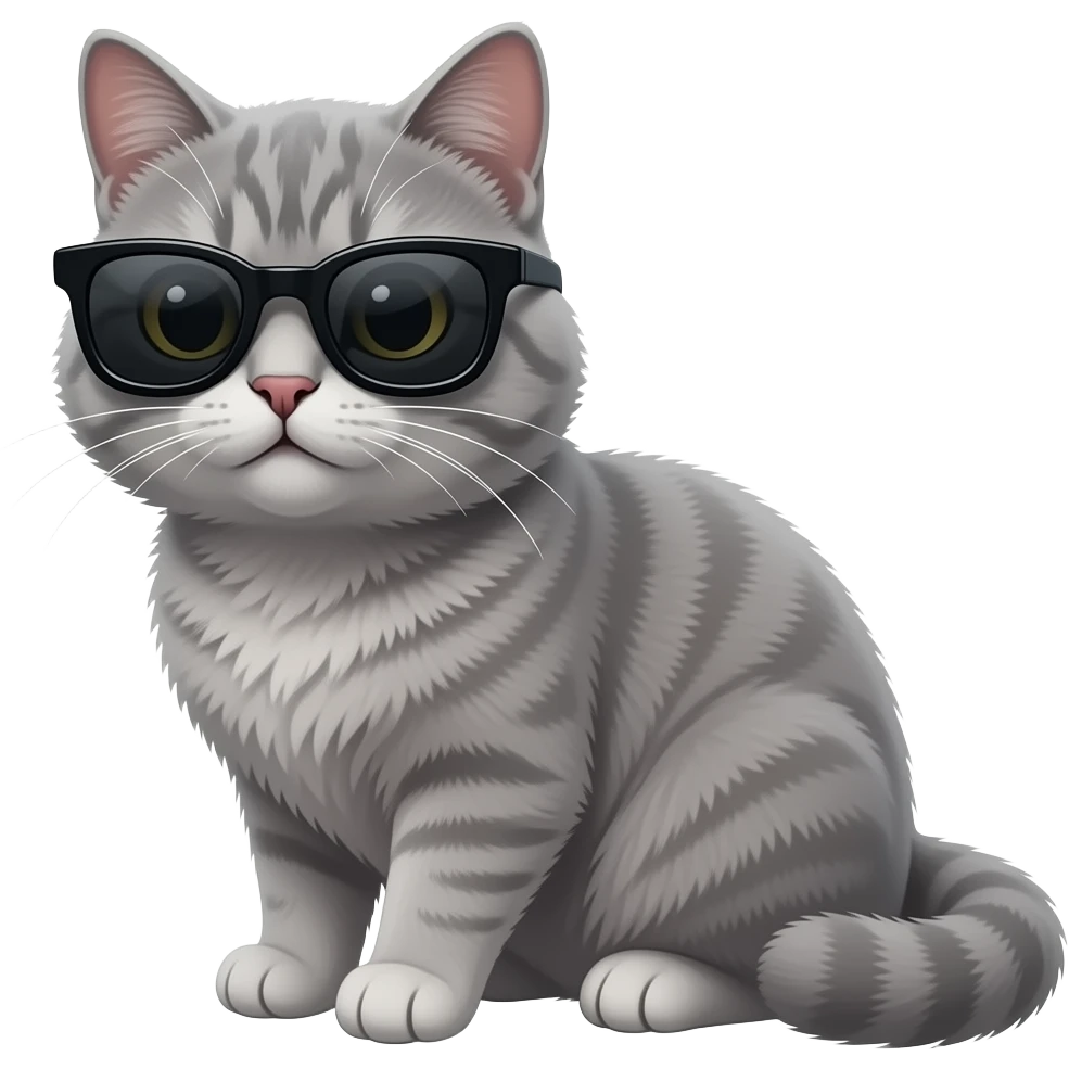 Cat wearing sunglasses emoji
