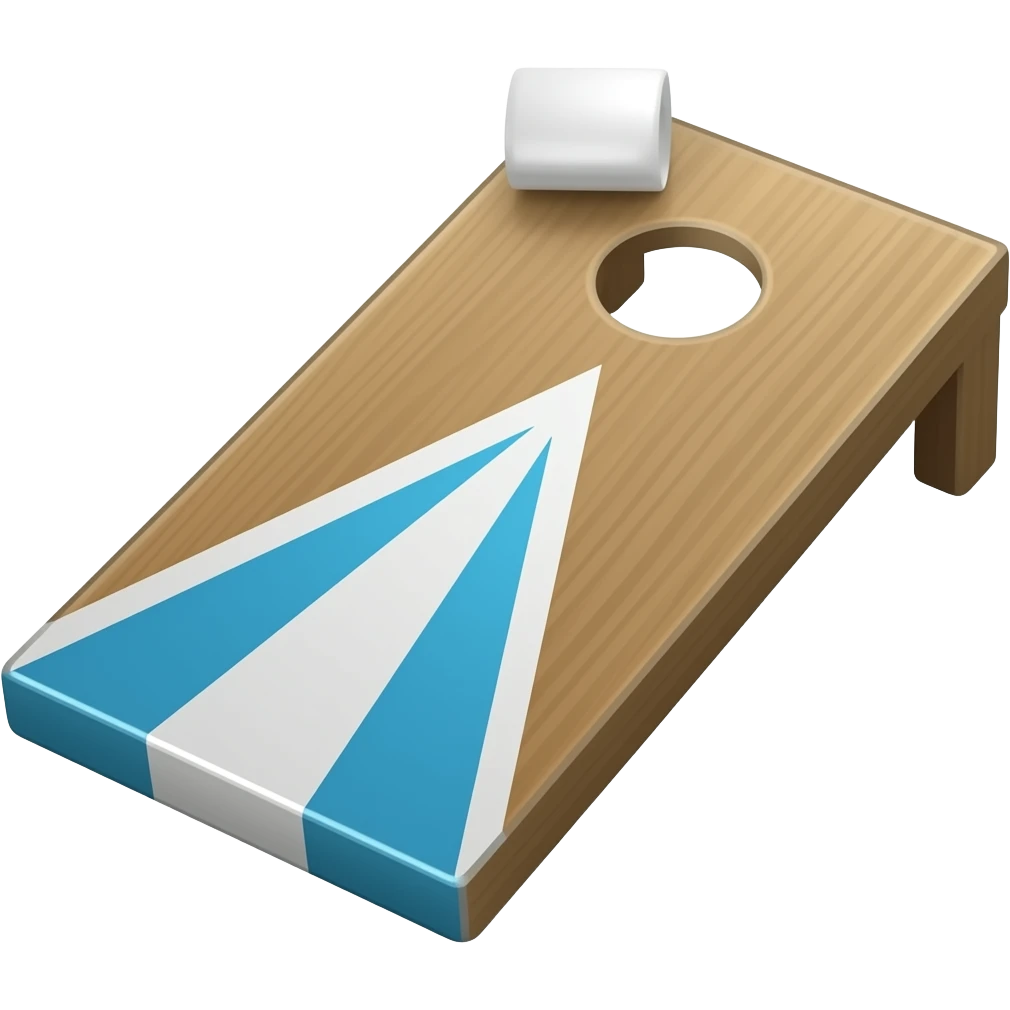 Put this logo on a cornhole board please emoji