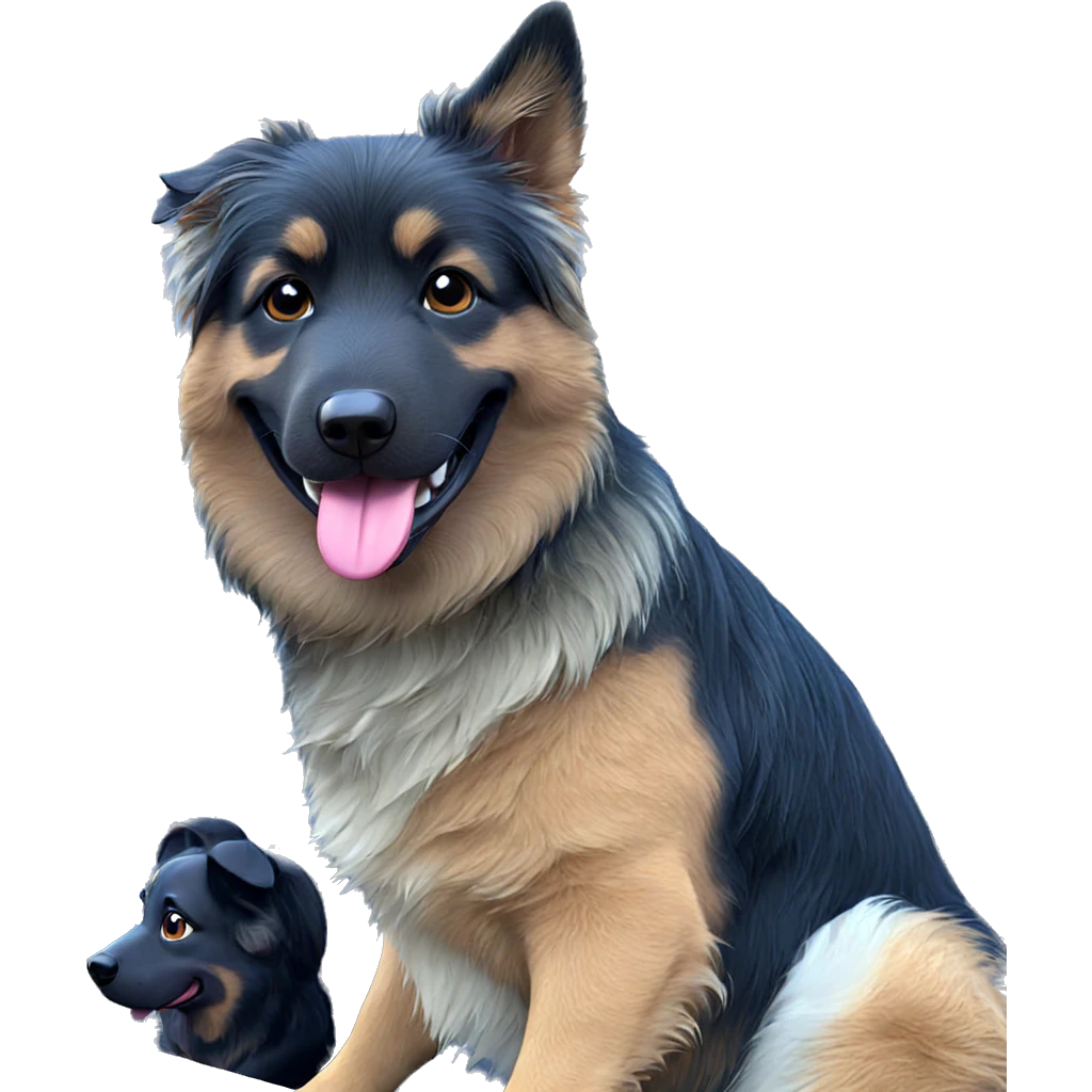 playful dog with tongue out emoji