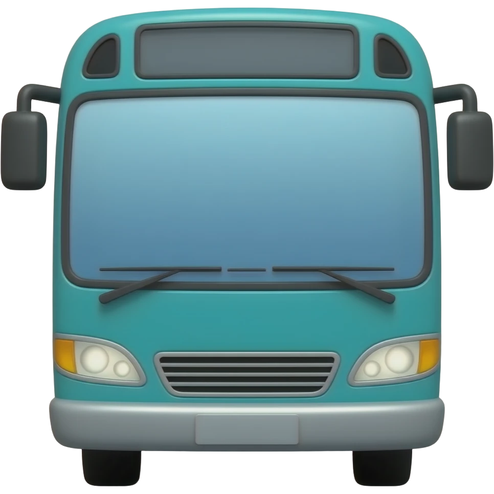 Teal Bus emoji