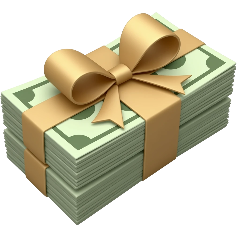 money with a bow emoji