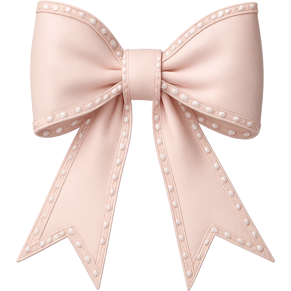 Make the gothic bow pastel colored in a photorealistic style with a transparent background. emoji