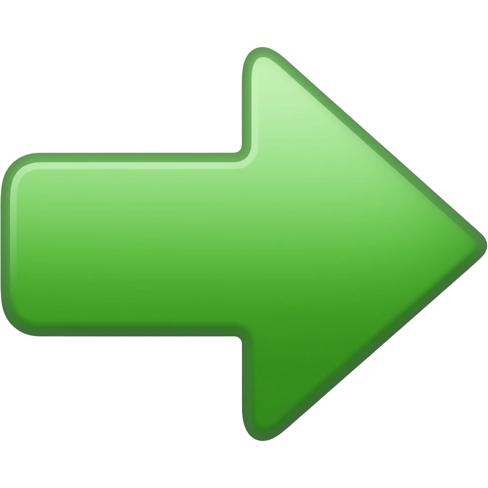 genera un icono de una flecha verde emoji