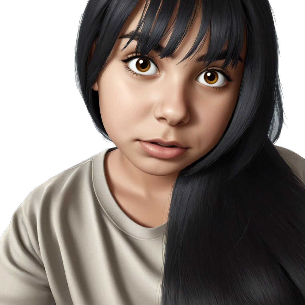 realistic portrait of a girl emoji