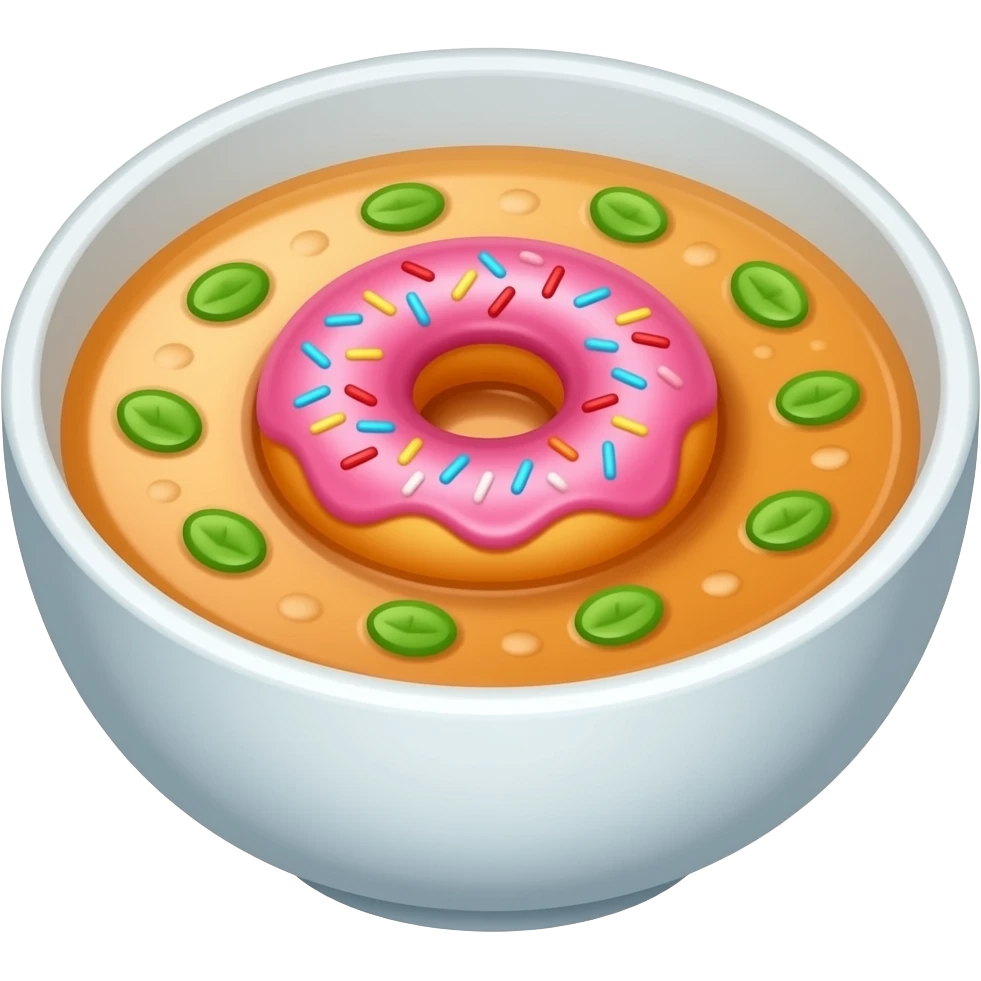 bowl de sopa de donas emoji