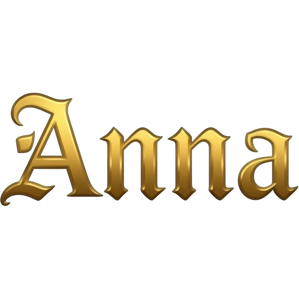 GOLD LETTERING ANNA MANUSCRIPT emoji