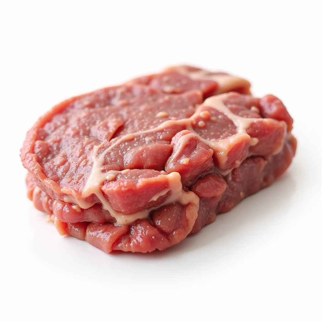 raw beef, uncooked, realistic, on a white background emoji
