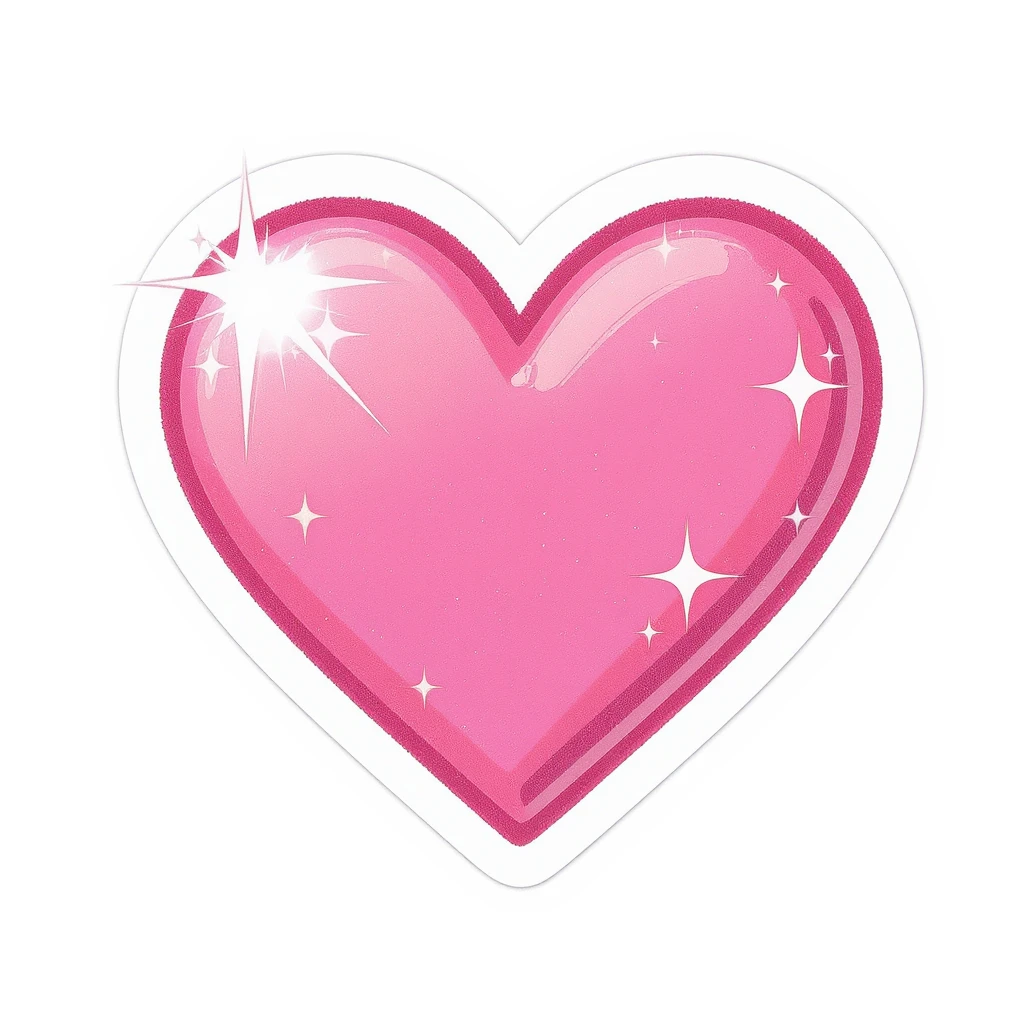 pink heart emoji with sparkles emoji
