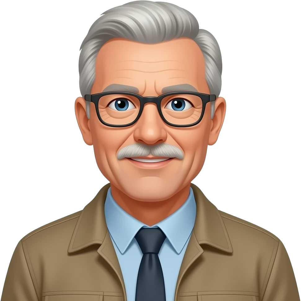Picture of a brown 60 year old man emoji