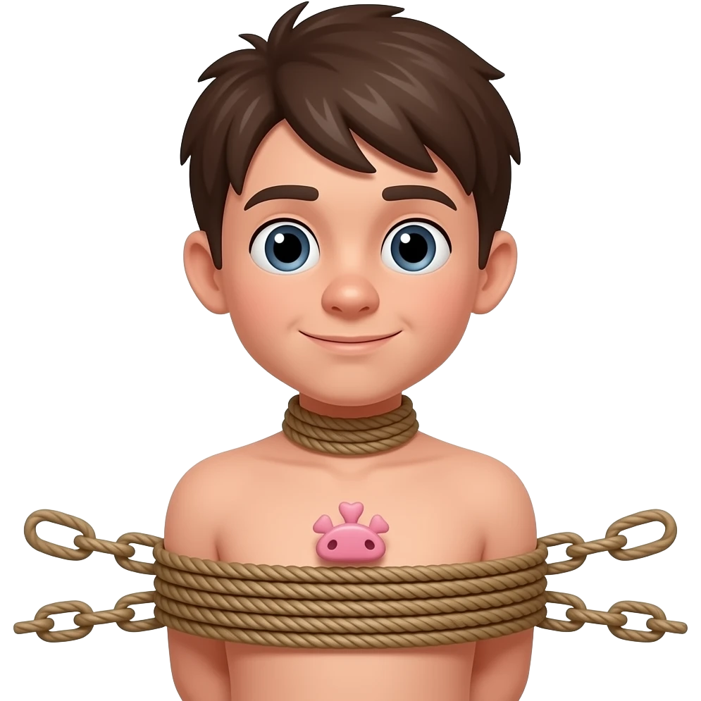 Boy hogtied naked gagged emoji