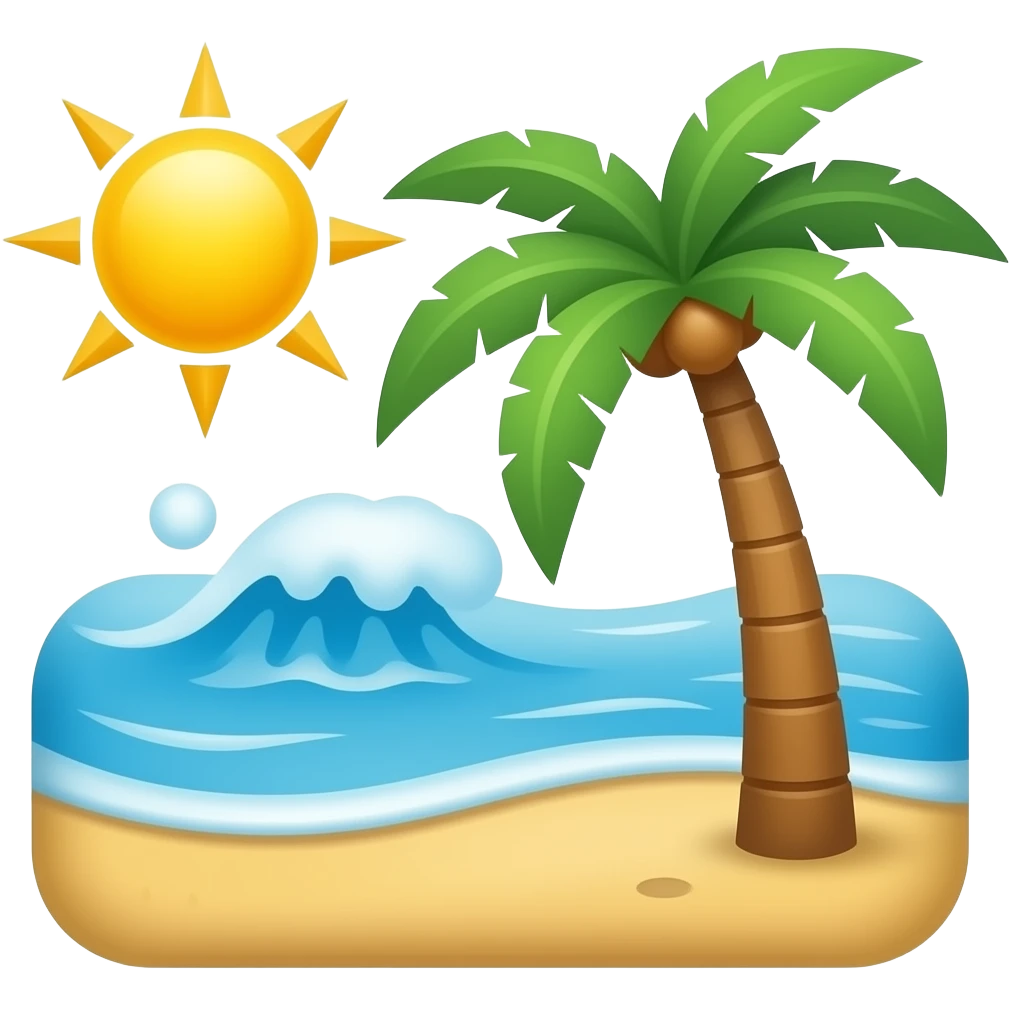 quiero un emoticono que represente la playa emoji