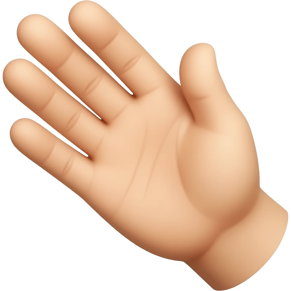 Un emogi de una mano como en la imagen emoji