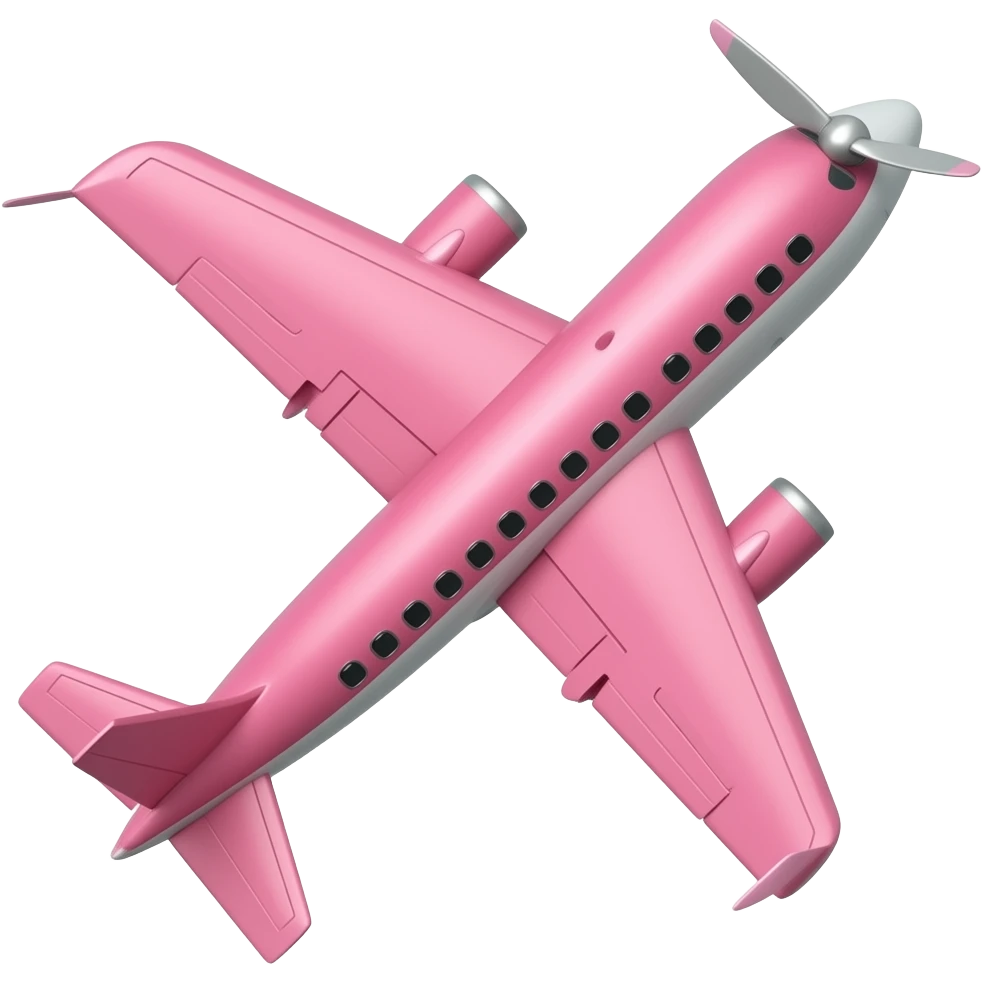 plane faced right up pink skinny emoji