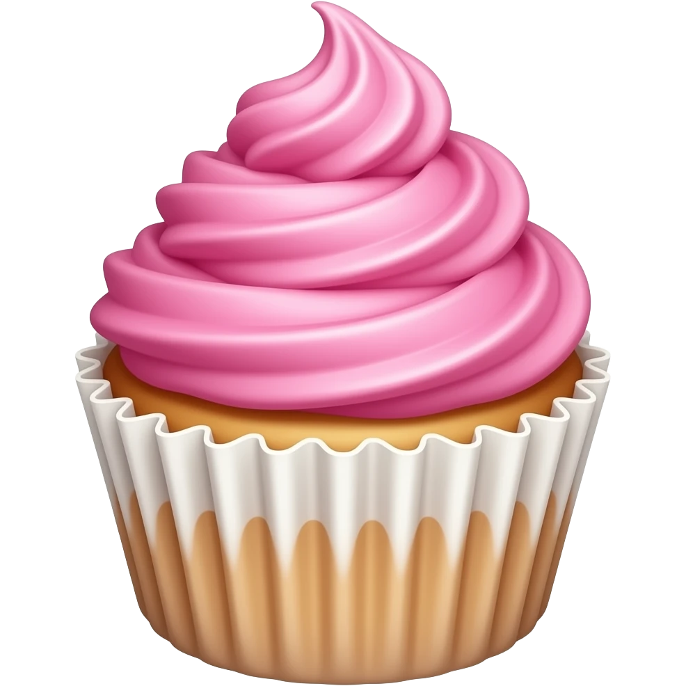 Cupcake with pink icing emoji