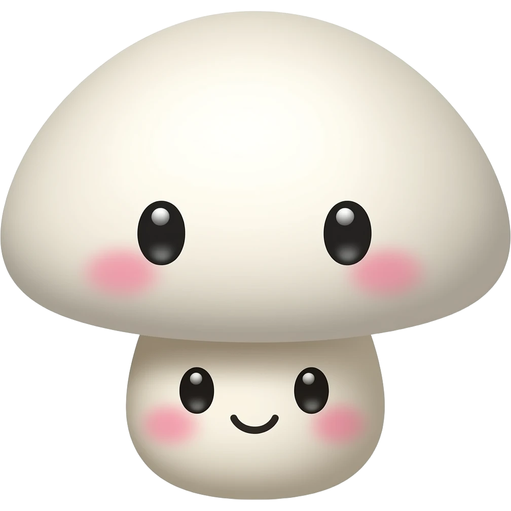 Kawaii champiñon blanco emoji