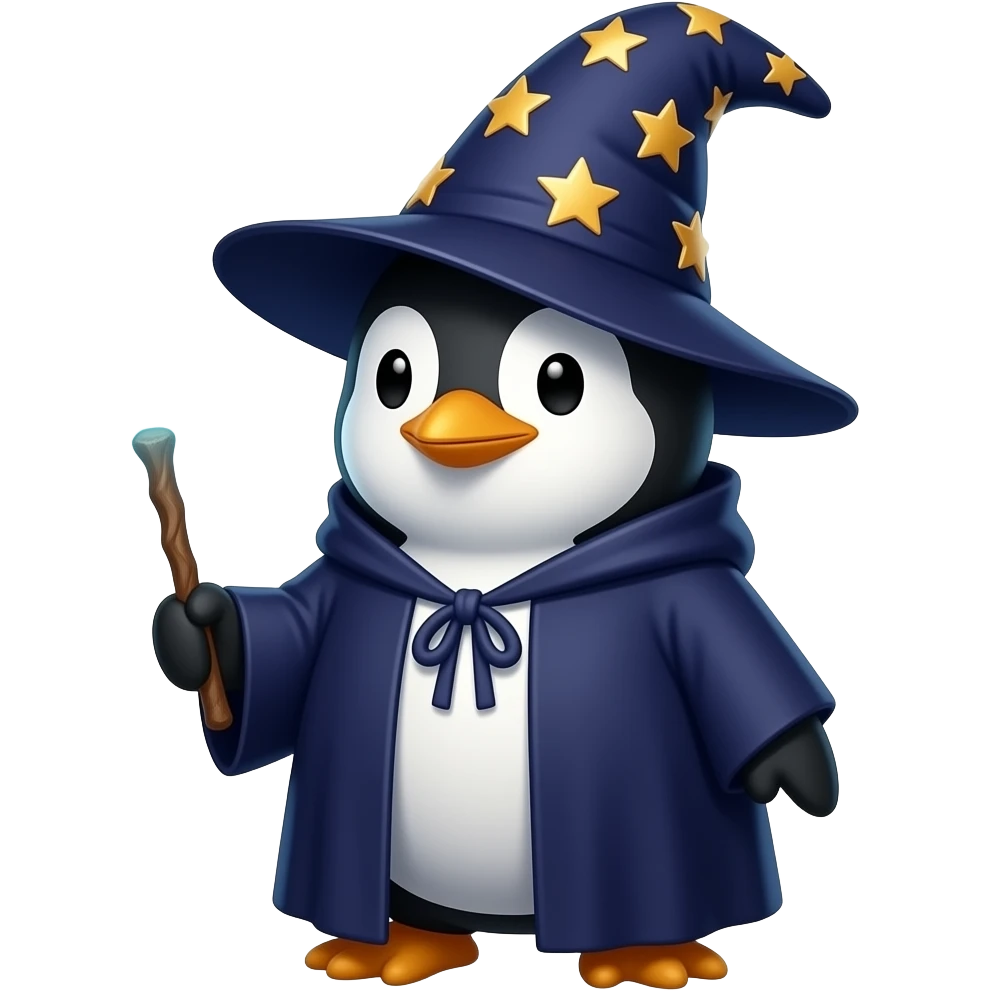 Penguin Wizard emoji