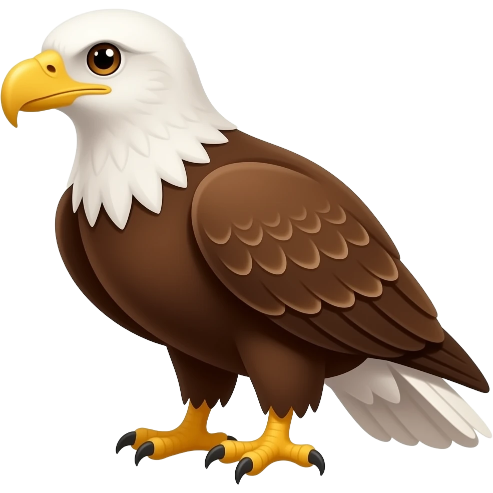 Cartoon brown eagle emoji