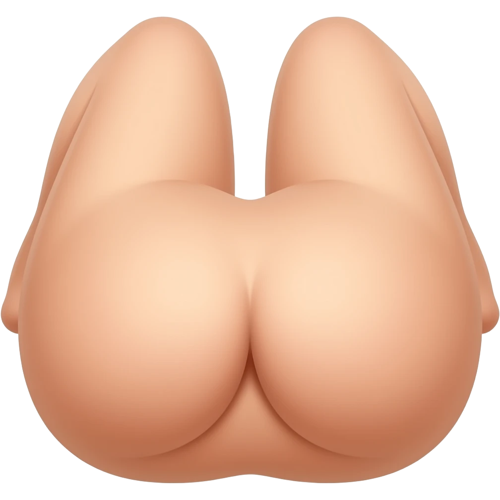 laying on back, legs bent, feet up showing butthole circle shaped hole emoji