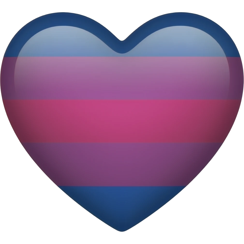BISEXUAL heart flag emoji