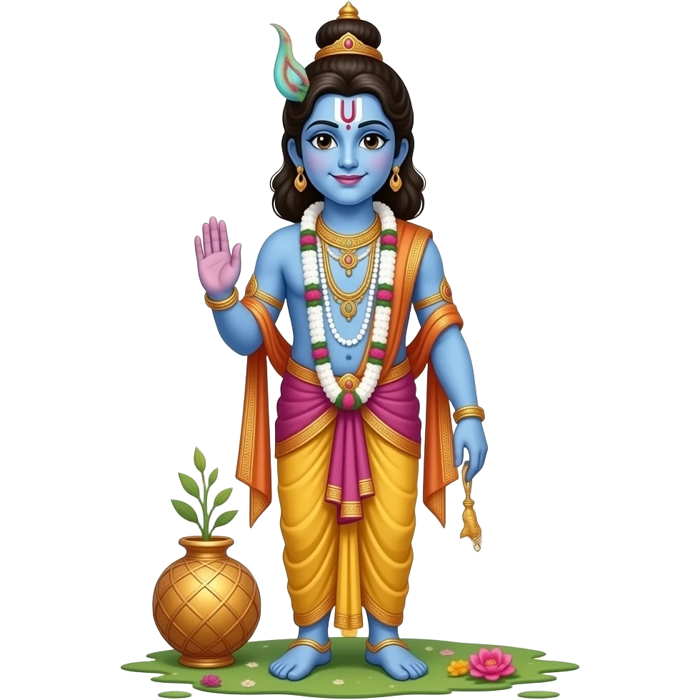 krishna with floor emoji