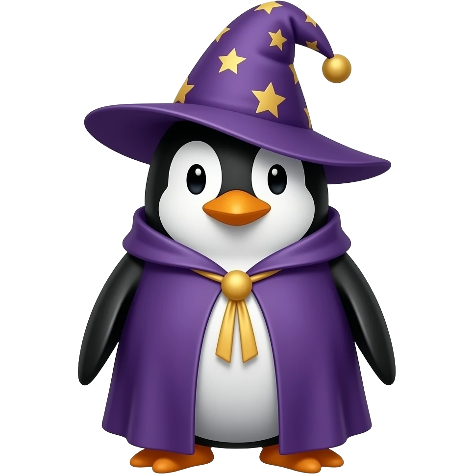 Penguin Wizard emoji