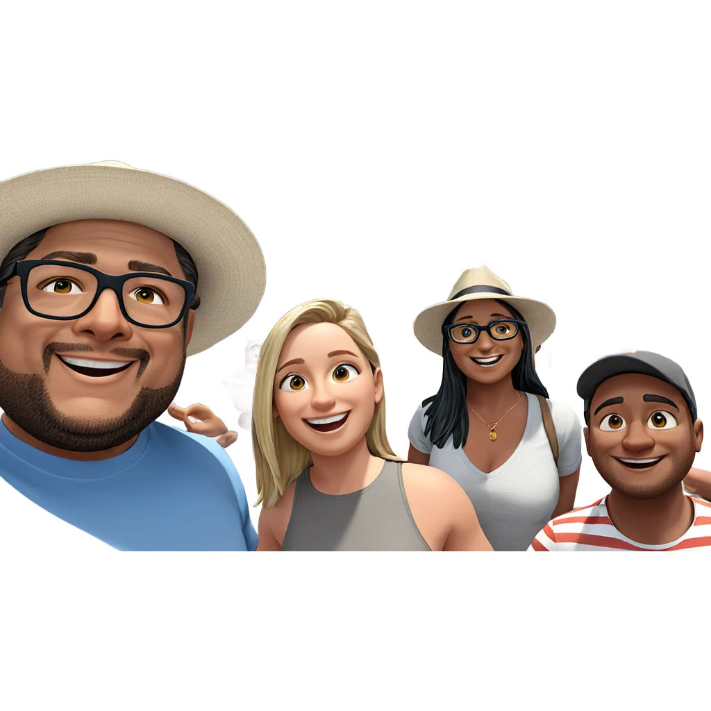 friends enjoying a sunny day emoji